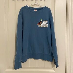 NWOT Uniqlo Disney kid’s blue Mickey Mouse‎ crewneck limited edition 11-12 years